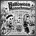 Halloween Monochrome Coloring Book